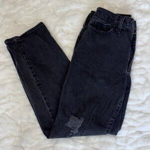 Universal Threads Straight Leg Black Distressed Jeans Size 4